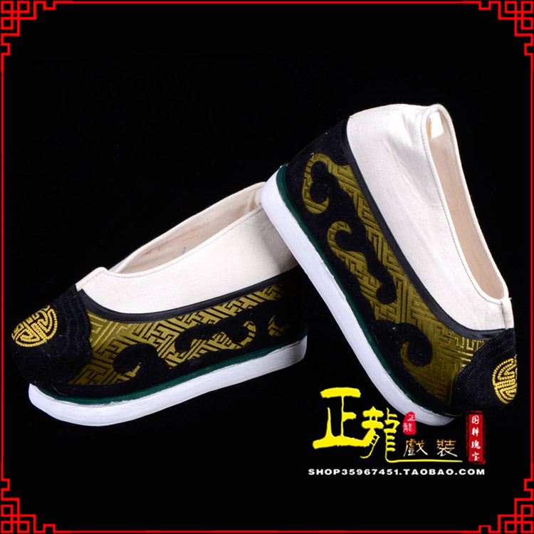 农安戏鞋方口鞋老生鞋老旦鞋三义斋纸底内高福字履