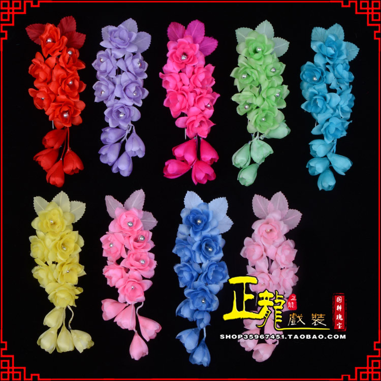 农安鬓花头饰小花头花 真丝绢花