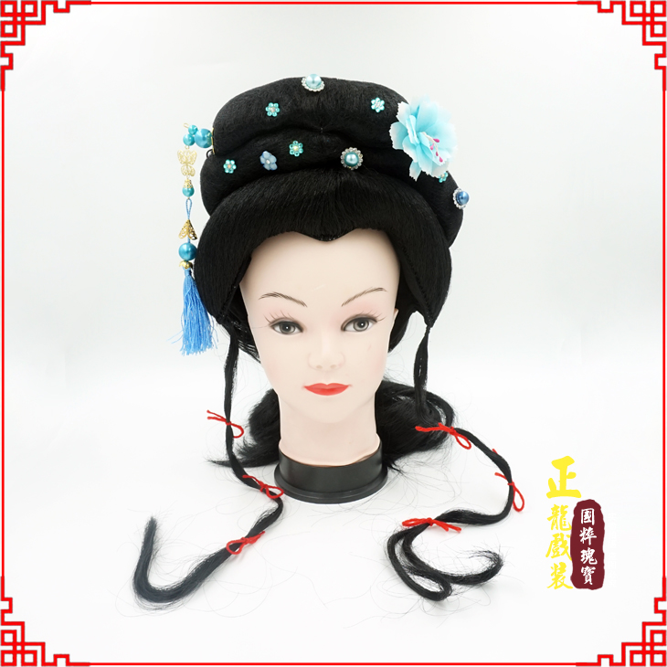 农安戏剧服装京剧越剧小旦花旦丫鬟假发 小姐头套