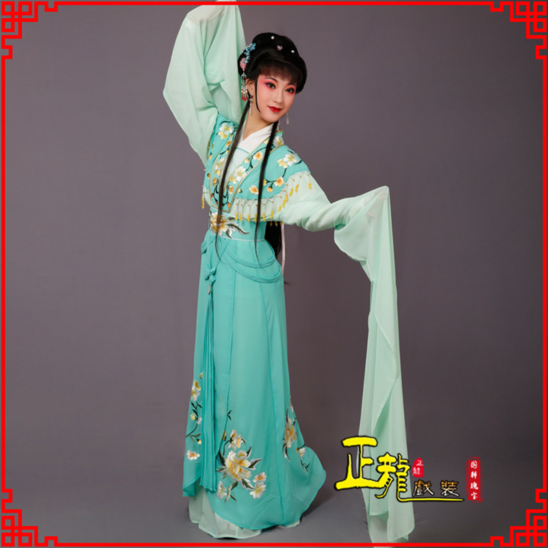 农安青衣水袖戏服演出服 云肩花旦衣
